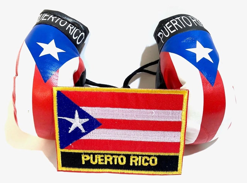 PRK 14 Puerto Rico Flag Boxing Gloves Set for car Accessories Hanging Rearview Mirror Boricua Puerto Rican PR - Image 4